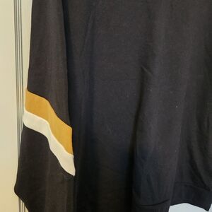 DKNY Black Sweatshirt with Gold and White Stripe